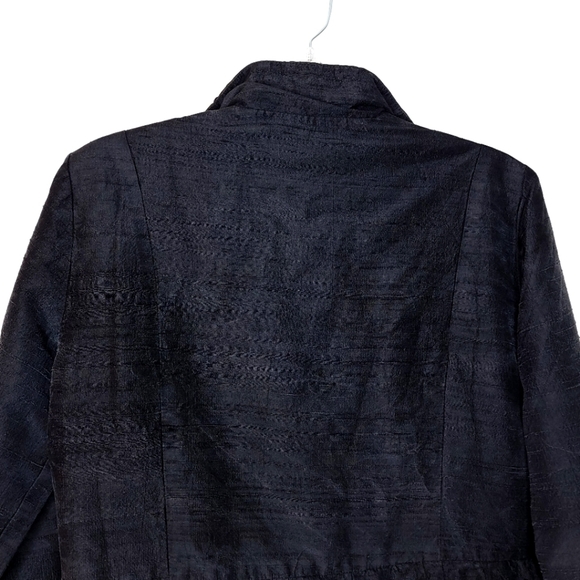 Anage Too vintage women's m black button down embellished sparkly geometric top - Picture 12 of 15